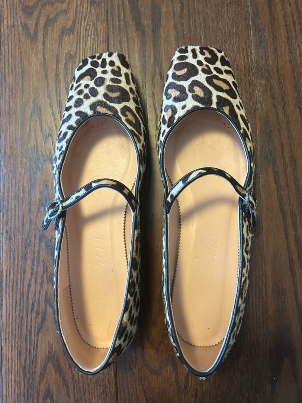 J. Crew Leopard Print Mary Jane Flats - Brown & Black